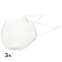 하하비샵 등산 방수 파스텔컬러 UV차단 마스크 성인용 화이트 L, 1개입, 3개