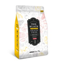 노마진 더블랙 소고기 그레인프리 강아지 사료, 1개, 2kg, 소