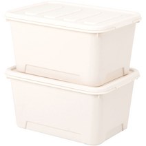 가쯔 마카롱리빙박스 24L, 아이보리, 2개