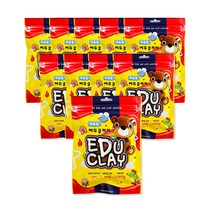 에듀 클레이 10p, 갈색, 50g