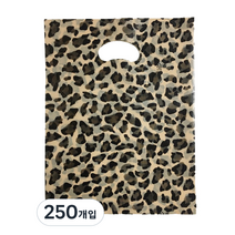 팩스타 펀칭 비닐 포장봉투 가로 30cm x 세로 40cm, 호피무늬, 250개입