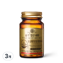 솔가 엽산 400, 100정, 28g, 3개