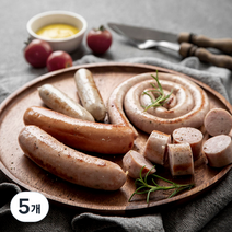 존쿡델리미트 캠핑 바베큐용 모듬 소시지, 410g, 5개