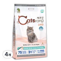 캐츠랑 NEW 전연령 올라이프 고양이 건식사료, 닭 + 참치, 3kg, 4개