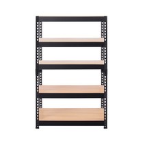 스피드랙 V2 분리기둥 선반 5단 900 x 300 x 1500 mm, 블랙