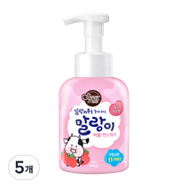 샤워메이트 말랑카우 버블 핸드워시 딸기우유향, 500ml, 5개