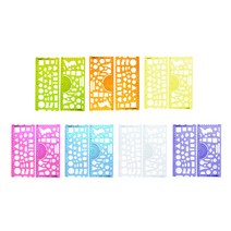 블루마토 모양자2 BC-6008 20cm, 랜덤 발송, 14개입