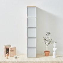 씨밀렉스 래폴드 모듈서랍장 200 슬림 5단 L, 무디파스텔 그레이, 1개