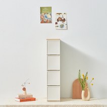 씨밀렉스 래폴드 모듈서랍장 200 슬림 4단 L, 카밍네이처 아이보리, 1개