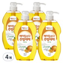 탐사 베이킹소다 주방세제 오렌지향, 780ml, 4개