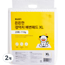 뽀시래기 강아지 든든한 배변패드, 20매입, 2개