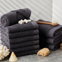 소프트터치 헤링본 보더 호텔수건 150g 40수 코마사, 진회색, 10개