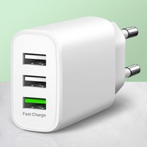 홈플래닛 30W 3포트 USB 멀티 충전기 어댑터, 화이트, 1개
