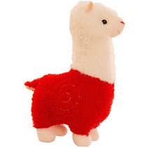 네이처타임즈 복슬복슬 알파카 인형, 레드, 38cm