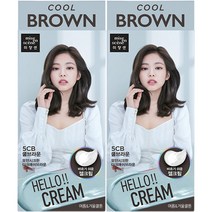 미쟝센 헬로크림 염모제 5CB, 5CB 쿨브라운, 2개