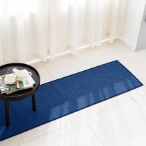 스칸디앤홈 먼지없는 헤링라인 사이잘룩 뽀송 주방매트, 네이비