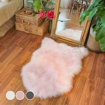 까사 재클린 북유럽 에코퍼 양털 러그 물결