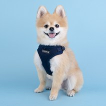 퍼피아 강아지 소프트 C 가슴줄 하네스, 네이비