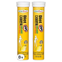 에버틴 다이어트톡 발포 가르시니아 레몬맛, 18정, 8개