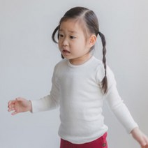 맘스메이드 여아용 화이트기본티셔츠