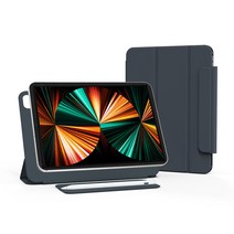 밸류엠 마그네틱 애플펜슬 커버 탈부착형 태블릿PC 케이스, 차콜 그레이