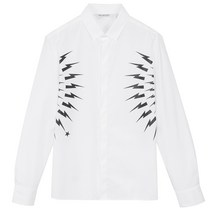 닐바렛 남성용 썬더볼트 페어아일 셔츠 NHSAS21001WHB