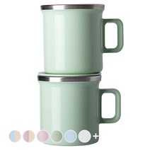 JVR 모노 스텐머그 360ml 세트, GREEN, 2개