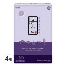 예지미인 윤슬 순한순면 슈퍼롱 오버나이트 생리대 날개형, 패드형, 18개입, 4개