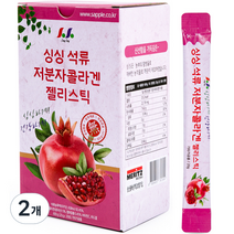 싱싱 석류 저분자 콜라겐 젤리스틱 30p, 2개, 600g