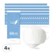 클라링 베이직핏 황사 방역마스크 중형 KF94, 100개입, 4개, 흰색