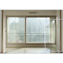 다샵 베란다형 지퍼식 방풍 바람막이 PVC투명, 투명