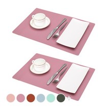 디오셀 유럽풍 모던 방수 식탁 매트 2p, 퍼플, 45 x 30cm