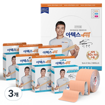 ATEX 아텍스 테이핑 언컷 근육테이프 5cm x 5m, 6개입, 3개