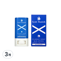 스콧해미쉬 클래식 골프 선스틱 SPF50+ PA++++, 18.5g, 3개