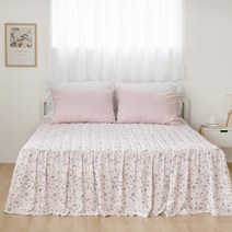 더자리 보니타 프릴 스커트 침대커버 패드 고정밴드형, 엘리아핑크