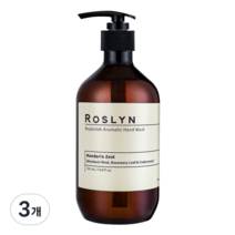 로즐린 리플레니쉬 아로마틱 핸드워시 만다린제스트, 500ml, 3개