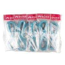 유니아트 1000 칼라지끈 얇은 지끈 2mm, 진하늘, 10개입