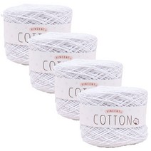 빈센트코튼 12합 뜨개실 80g 4p, 244 화이트