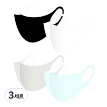 안티바 남성용 쿨 매쉬 패션마스크 XL 블랙 + 화이트 + 그레이 + 블루, 3세트