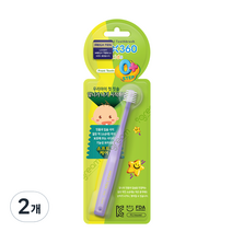 메가텐 키즈 360 어린이 유아칫솔 앞니케어, 혼합색상, 1개, 2개