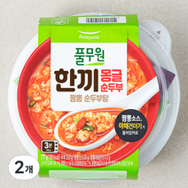 풀무원 한끼 몽글 순두부 짬뽕 순두부탕, 277g, 2개