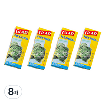 글래드 플렉스앤씰 냉동 지퍼백 중형 35p, 8개
