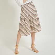 씨씨콜렉트 멀티 스트라이프 셔링 스커트 C212MSD048