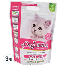 올가밀 홀리스틱 캣35 소고기 앤 생선 고양이 사료, 1kg, 3개