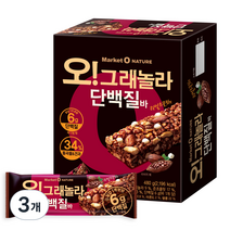 오리온 오 그래놀라 단백질바, 480g, 3개