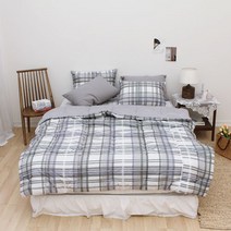 에피소드1 엘렌체크 세미극세사 이불패드세트