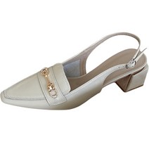 여성용 낭만라운지 링드브린 슬링백 구두 5.8cm