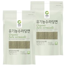 청정원 유기농 수라 당면, 1kg, 2개