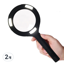 Keeep 손잡이형 LED 돋보기, 2개