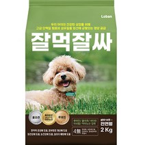 로반 잘먹잘싸 전연령 강아지 사료 기호성좋은, 연어, 2kg, 1개